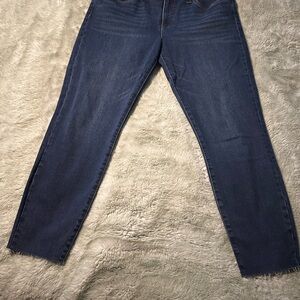 Kut from the Kloth Dark Blue Straight Leg Skinny Jeans
